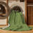 Machine Washable Solid Green Area Rug-1321630975