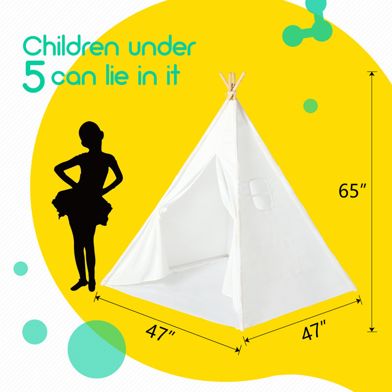 SISTICKER 47'' W x 47'' D Indoor / Outdoor Polyester Triangular Play Tent