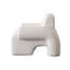 Chaise d'appoint Noa en sherpa ivoire