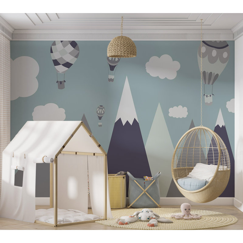 Papier peint pour enfants - Balloon Land, L 82 po x l 118 po