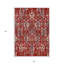 Tapis extérieur lavable floral rouge ivoire et gris foncé 3 pi x 5 pi