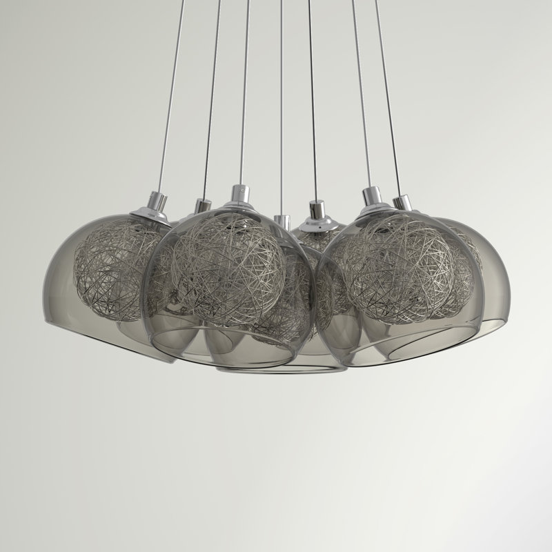 Theodore 7 - Light Metal Cluster Pendant