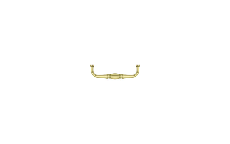 Colonial 1 Center to Center Bar Pull, Polished Brass