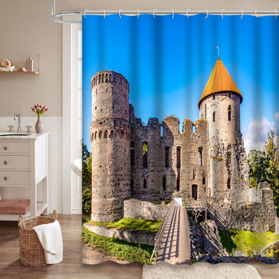 Rideau de douche avec 12 crochets