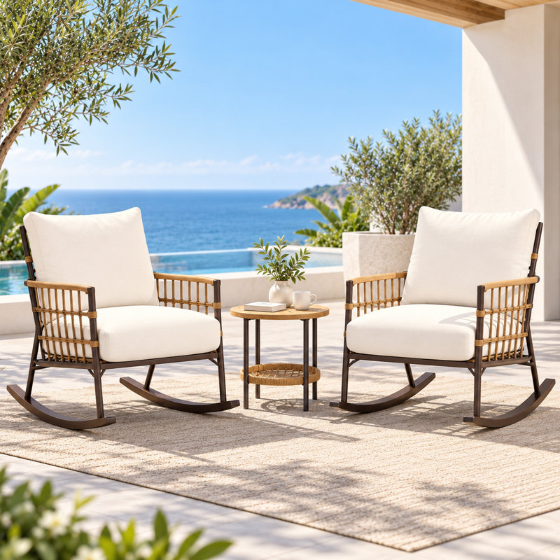 2 - Person Patio Conversation Set with Cushions