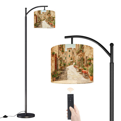 Lampe sur pied à arc avec abat-jour réglable Œuvre d'art contemporain Cobblestone Street