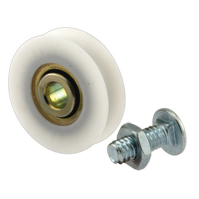 Steel Ball Bearing Roller Replacement, 1 in. Diameter, Bolt and Nuts (2 Pack)