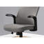 Chaise de bureau contemporaine avec mécanisme à hauteur réglable, filet gris, base en métal noir, pour un confort maximal