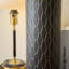 Ensemble de 3 vases de plancher en métal noir et or idéal (H 25 po / 30 po / 34 po)