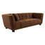 Canapé de style Mid-Century moderne avec un petit design carré, en tissu de velours lisse pour une expérience d'assise confortable et élégante.-1726614655