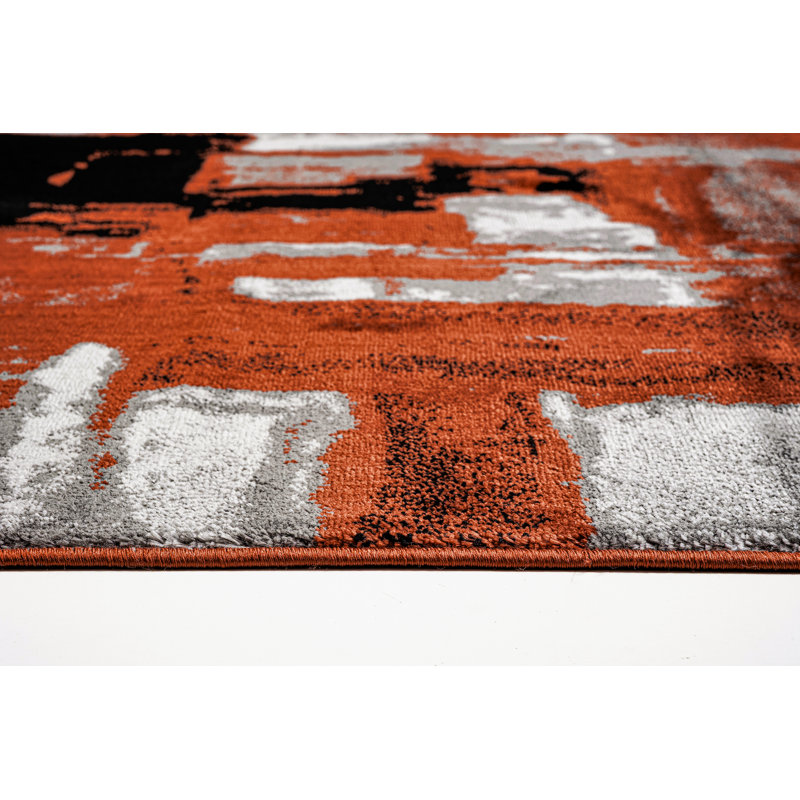 Abstract Area Rug, Terra, Rectangle 200 x 290 cm