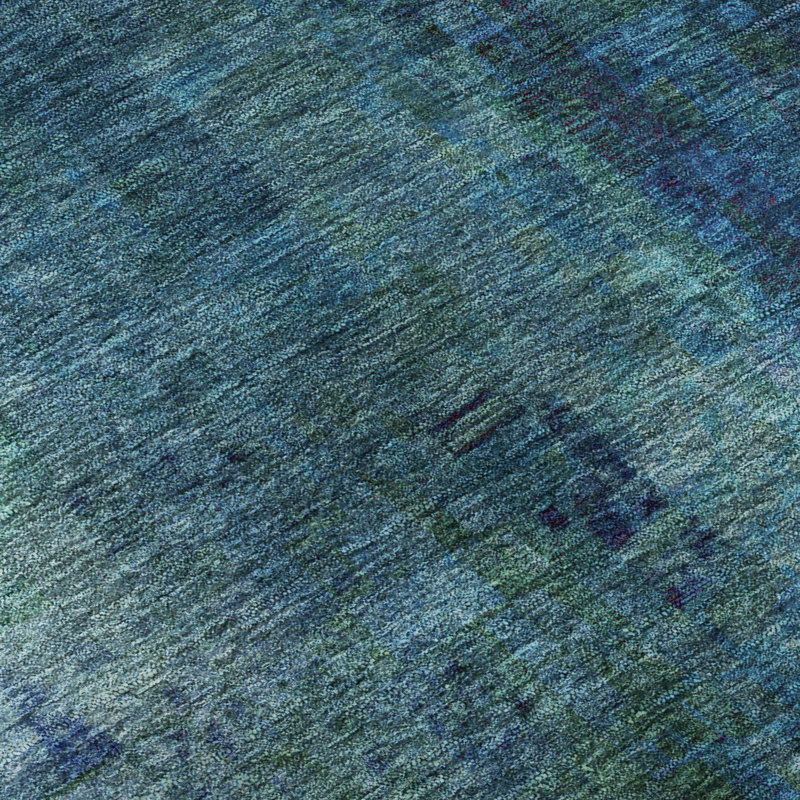 Premium Machine Washable Mayfield AMF2241 Abstract Rug, Blue, 5' x 7'6"