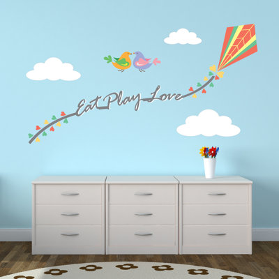 Décalcomanie murale « manger play love »