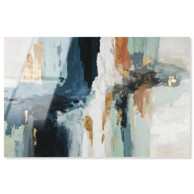 Gold Meets Indigo III Green Art Acrylic Print by Art Remedy