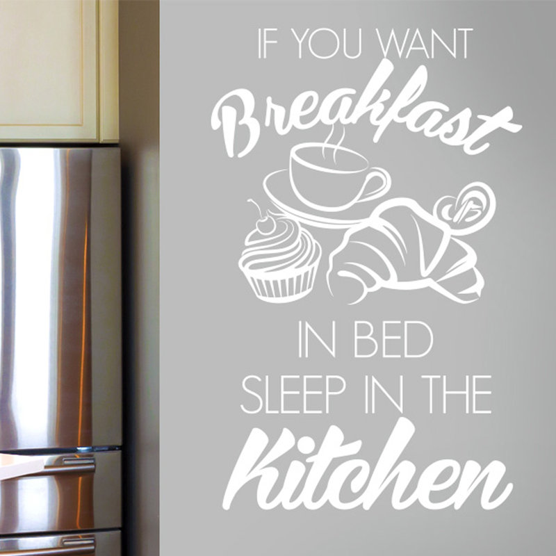 Food & Beverage Non-Wall Damaging Wall Decal, White