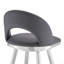 Tabouret tournant en acier inoxydable brossé avec similicuir gris-1464174075-1464174069-1464174071