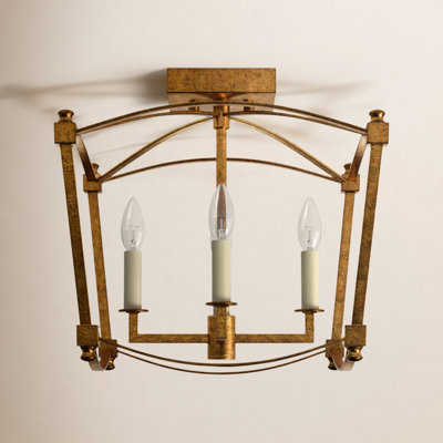 Olive 4-Light Semi Flush Mount
