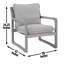 Chaises d'appoint Glenoe - Bois massif avec tissu Nubby-2013398008