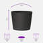 Robin Round Bucket Planter, Contemporary Concrete Effect, Round Indoor and Outdoor Plant Pot with Drainage Hole-1586262051-1586262077