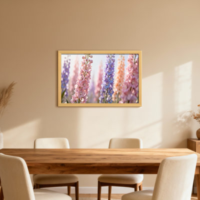 Plantes et fleurs rose mauve orange fleurs dans un flou artistique