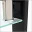 Table basse rectangulaire moderne en verre avec rangement double couche, transparente et polyvalente pour la maison et le bureau