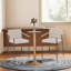 Tabouret de comptoir avec cadre en fer - ensemble de 2 - espresso + beige-435585662