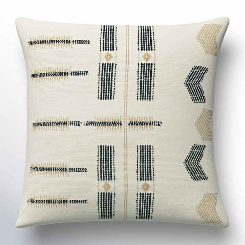 Housse et insert de coussin en coton Erickson Metson, Housse de coussin seulement - sans coussin, Angora / sabot / antilope