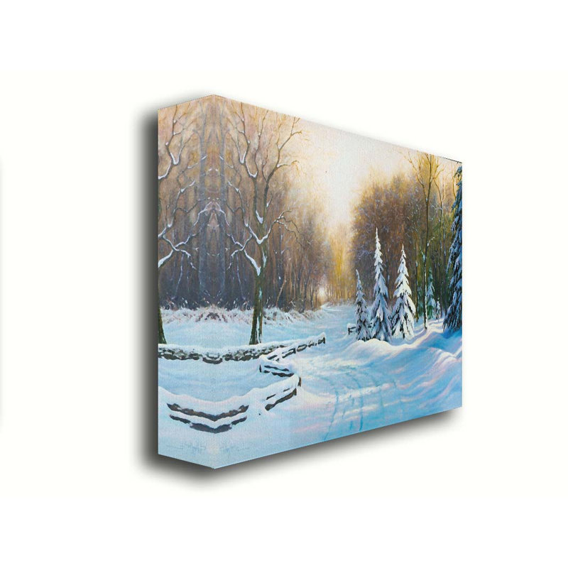 Winter Twilight par Charles White, Toile, H 12 po x l 18 po x P 1,5 po, Pas de tapis