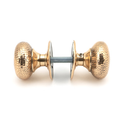 Hammered Mushroom Mortice/Rim Knob Set