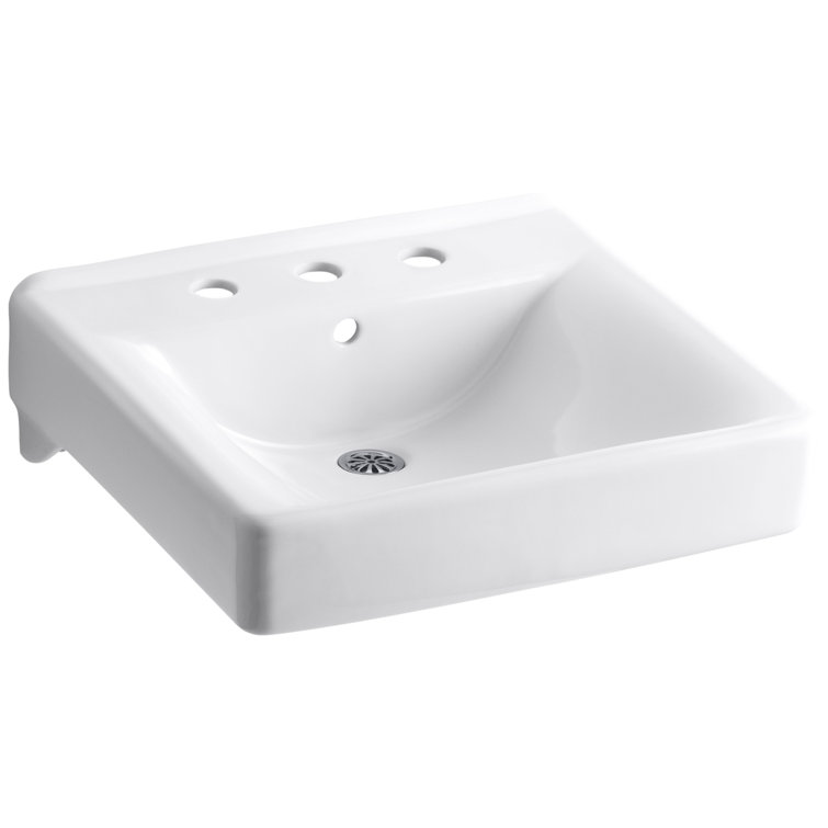 Soho Ceramic 20" Wall Mount Bathroom Sink with Overflow