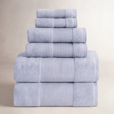6-Piece Zero-Twist Cotton Towel Set