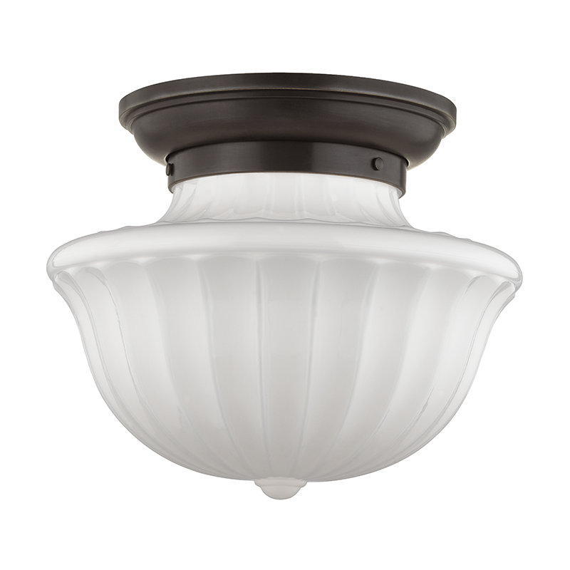 Dutchess 1 - Light Semi Flush Mount, Old Bronze, 12.5" H x 15" W