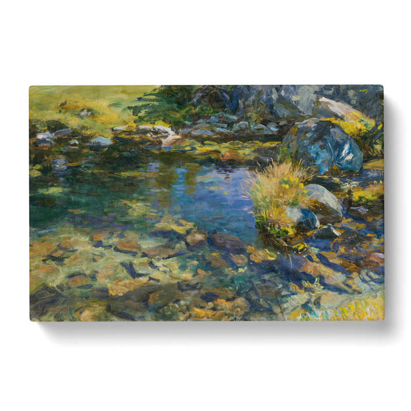 Alpine Pool by John Singer Sargent - Wrapped Canvas Painting, 50cm H x 76cm W x 3cm D
