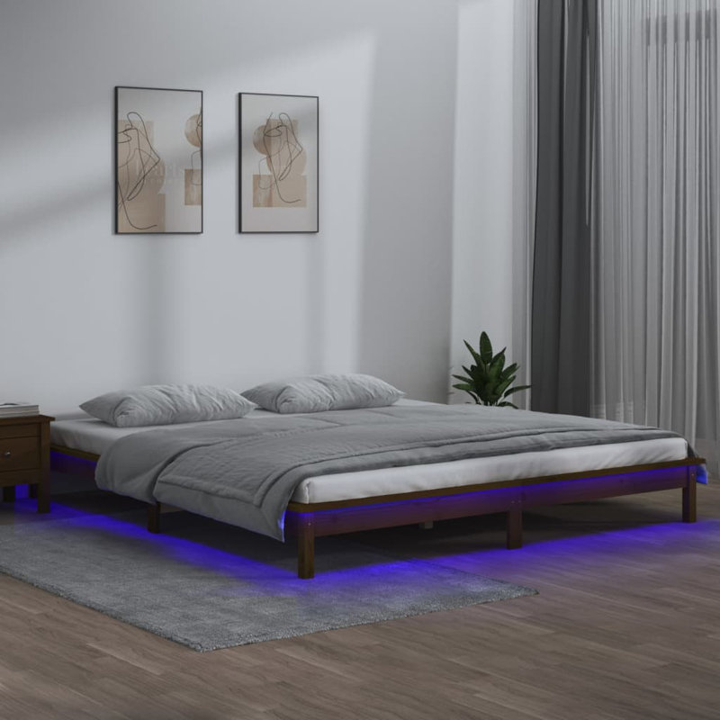 Kircho Bed Frame, White, 140 x 200 cm