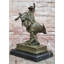 Sculpture de bronze en bronze sur fond de marbre - art de rodéo occidental