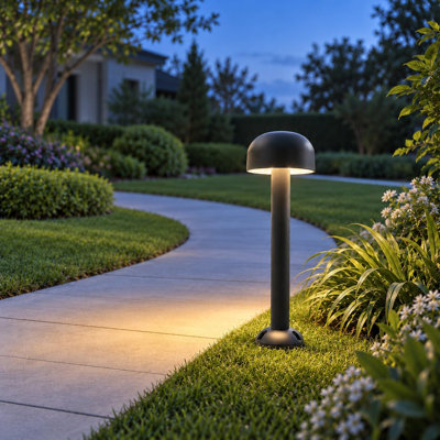 Quankoach Cast Aluminum Mushroom Bollard Light 57cm
