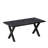 Eaker 70.96" Dining Table,Square Dining Table with Printed Marble Table Top, X-Shape Table Leg,kitchen table,dining room table,dinning table,dining room table-1937659048-1937659046