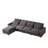 Corduroy With Cup Holder Super Large L-Shaped Sofa, Movable Footrest, Four Waist Pillows And Four Back Cushion, With USB Port And Type-C Port-1427696208