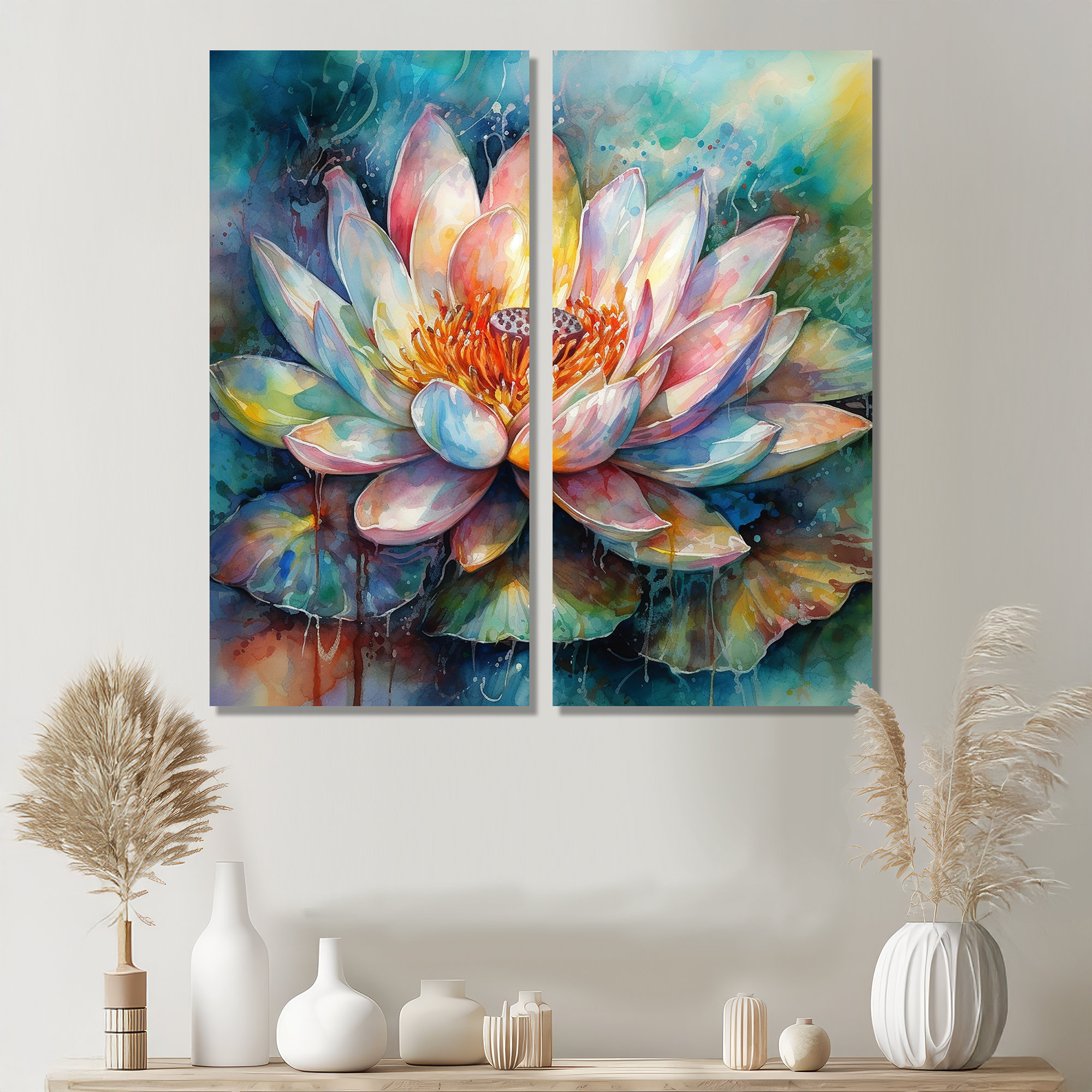 Image result for Lark Manor™ Navarrette - Large Lotus Wall Decor | Wayfair