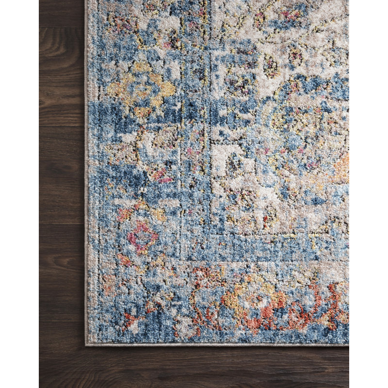 Tapis bleu Beauvonce, Rectangle 7 pi 10 po x 10 pi 6 po