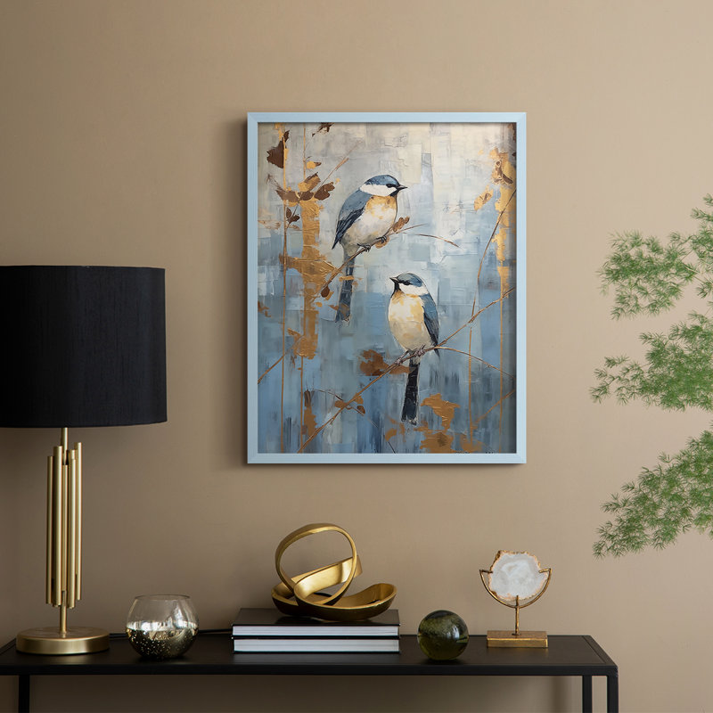 Série ANIMALS, impression encadrée, bois massif, H 11 po x l 9 po, Bleu