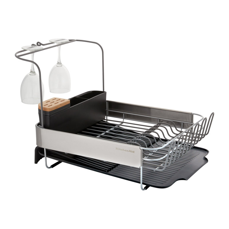 Égouttoir à vaisselle pleine grandeur KitchenAid®, H 14,25 po x l 15 po x P 17,63 po, Noir