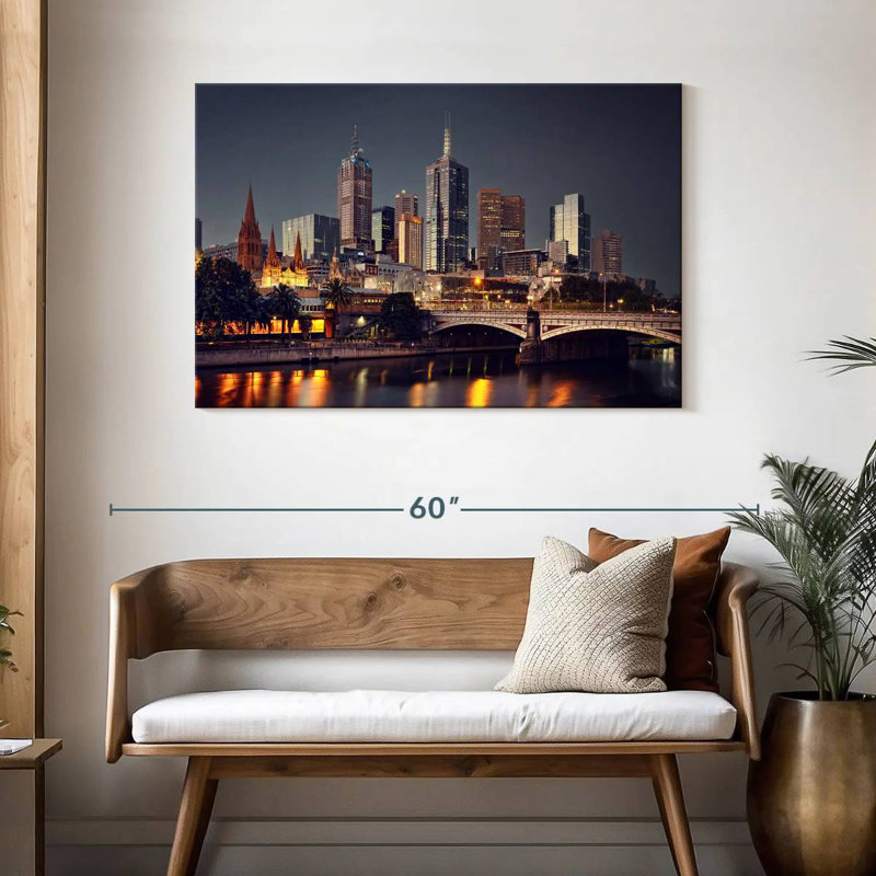 Rorry Melbourne Night Skyline, 30" H x 45" W