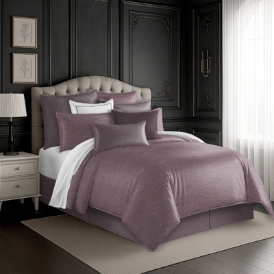 Bellagio Plum Comforter Set Super Queen