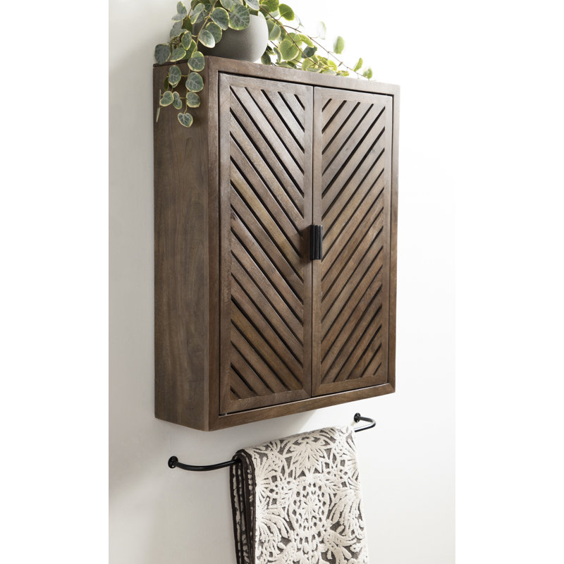Wildon Home® Domitilla Tall 2-Door Bath Cabinet 22X28, Brown