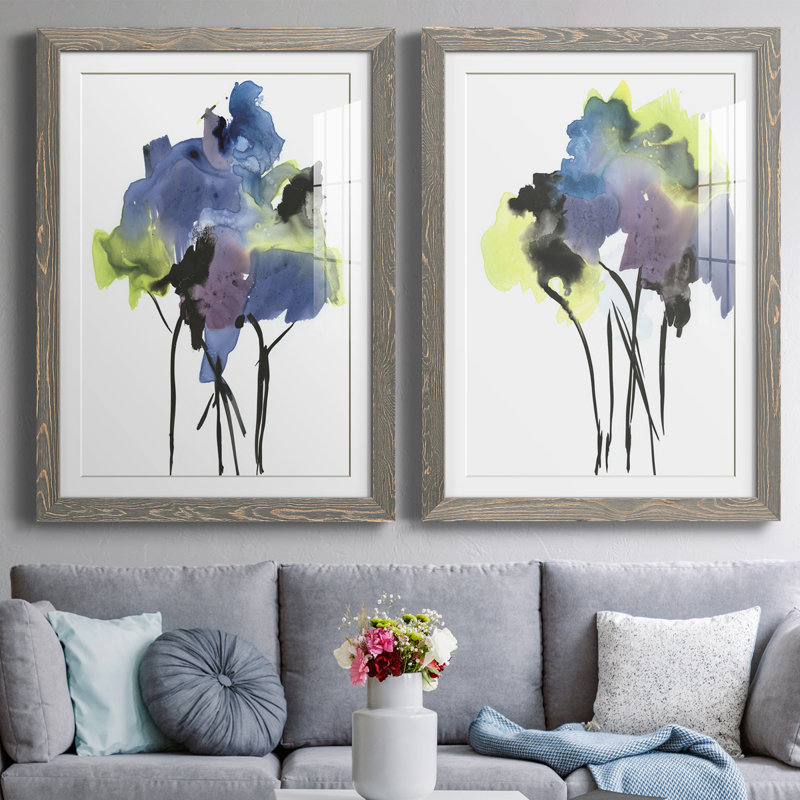 Nature's Bouquet I encadré mat - prêt à accrocher, Cadre gris, H 43,5 po x l 31,5 po x P 1 po