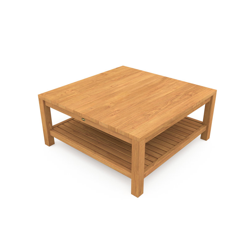 Ellie-Maye Teak Outdoor Coffee Table , in. W in. D, 39" W x 39" L x 18" H