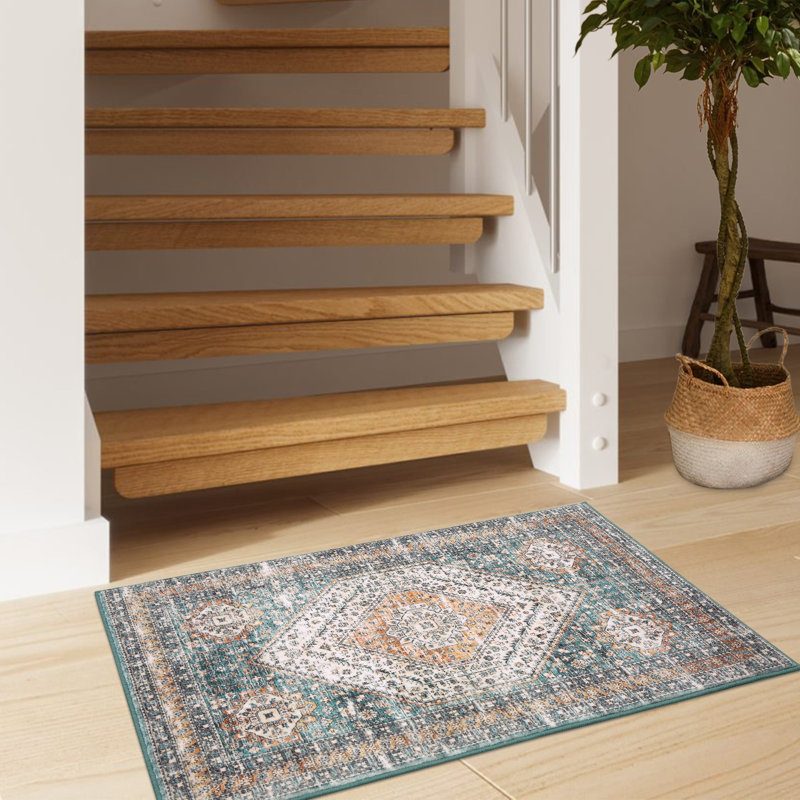 Keyoka Washable Oriental Indoor Rug, Rectangle 9' x 12'