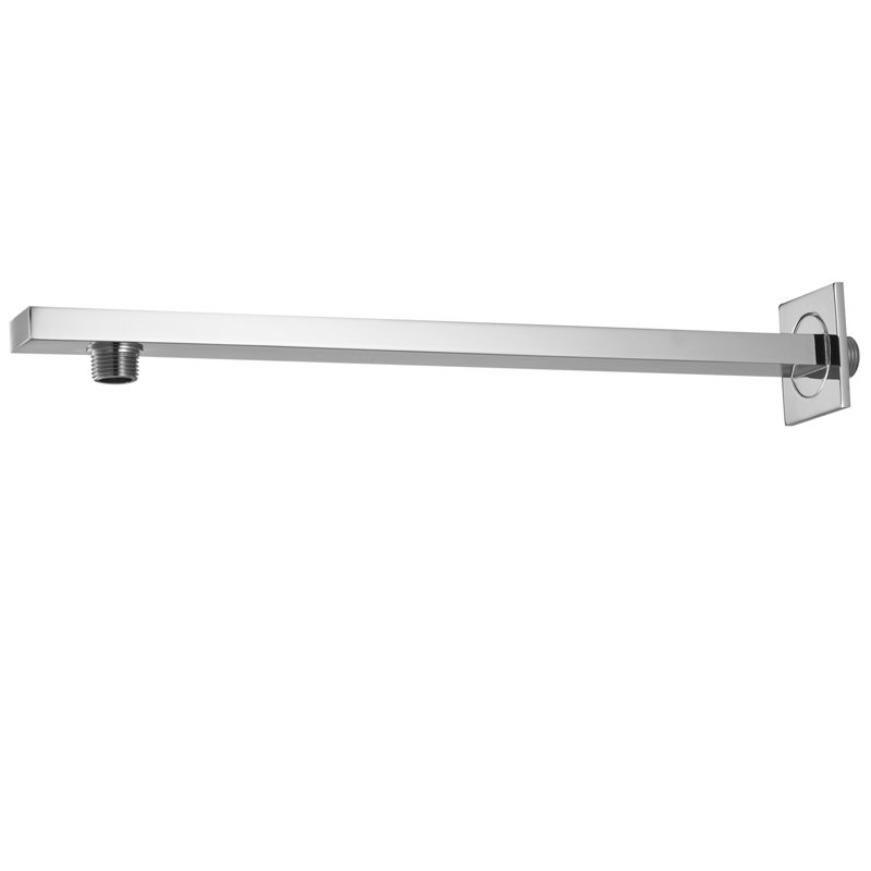Rain Arm with Flange, Polished Chrome