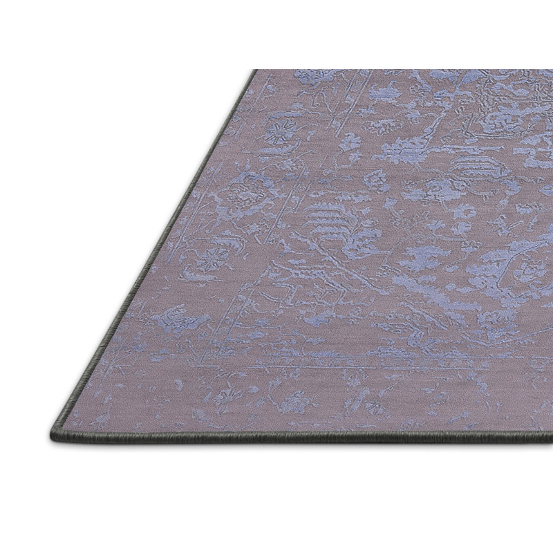 Tapis oriental bleu / gris Shavon, Rectangle 5 pi x 7 pi